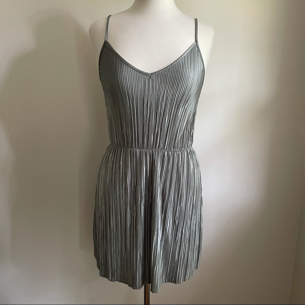 Forever21 Green Pleated Dress